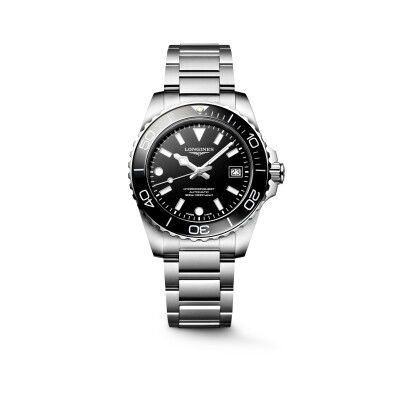 Longines Hydroconquest 39mm Lacquered Dark Dial Watch