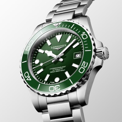 Longines Hydroconquest 39mm Lacquered Green Dial Watch