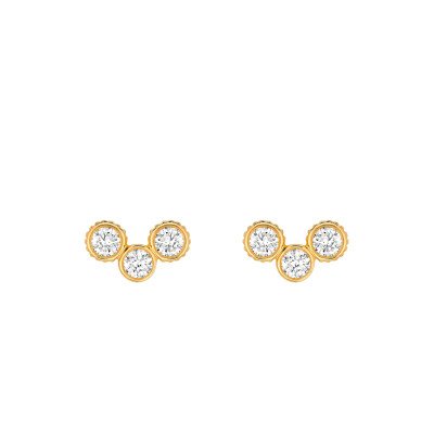 Viltier Clique Small Earrings in Yellow Gold and Diamonds