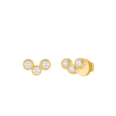 Viltier Clique Small Earrings in Yellow Gold and Diamonds