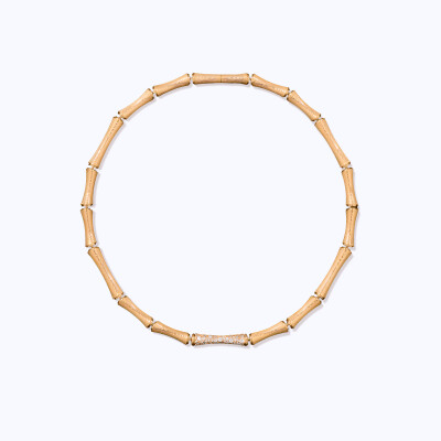 Collier Tityaravy Torque Sugarcane en or jaune et diamants