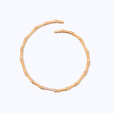 Collier Tityaravy Torque Sugarcane en or jaune et diamants