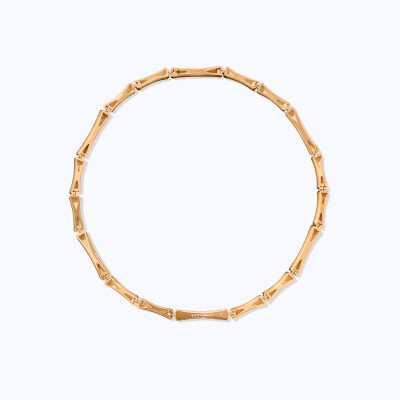 Collier Tityaravy Torque Sugarcane en or jaune et diamants