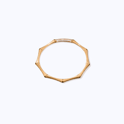 Bracelet Jonc Tityaravy Sugarcane en or jaune et diamants