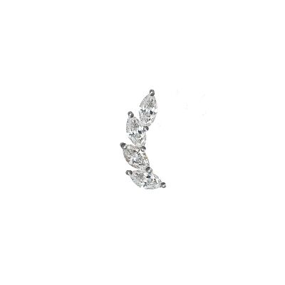 Kismet by Milka Quartet Venus Drop Earrings in Rose Gold and Diamonds