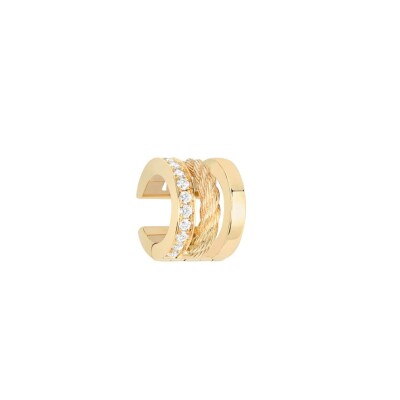 Clip d'oreille Fred Force 10 Rise en or jaune et diamants