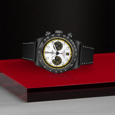 Tudor Black Bay Chrono “Carbon 26” Watch: 42 mm case in black carbon composite, white dial