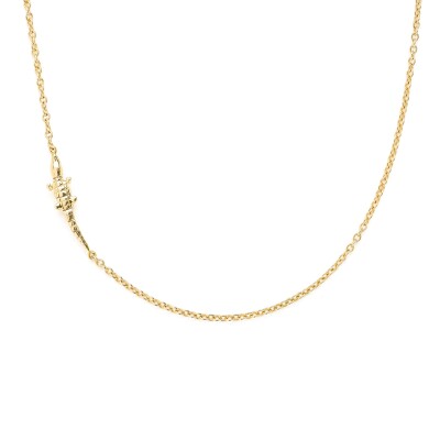 Collier Bibi van der Velden Alligator en or jaune et diamant