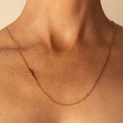 Collier Bibi van der Velden Alligator en or jaune et diamant