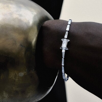 Bracelet Bibi van der Velden Alligator en or blanc et diamants