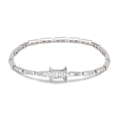 Bracelet Bibi van der Velden Alligator en or blanc et diamants