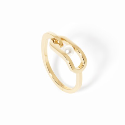 Bague dinh van Maillon Perle Petit Modèle en or jaune et perle Akoya