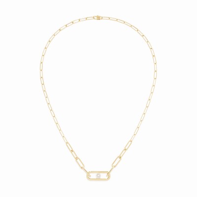 Collier dinh van Maillon Perle Moyen Modèle en or jaune et perle Akoya