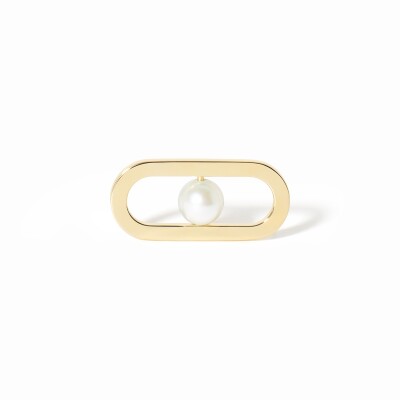 Mono Puce d'Oreille dinh van Maillon Perle en or jaune et perles Akoya