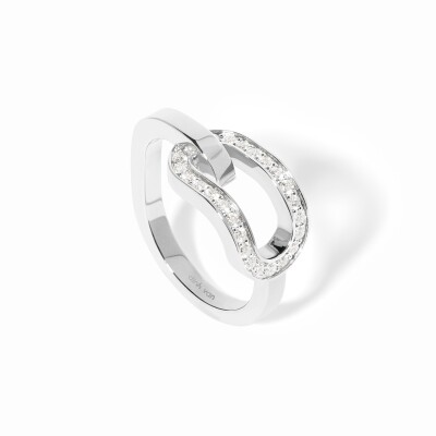 Bague dinh van Maillon Grand Modèle en or blanc et diamants