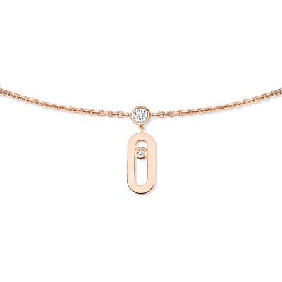 Collier Choker Messika Move Uno Pampille en or rose et diamants