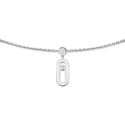 Collier Choker Messika Move Uno Pampille en or blanc et diamants