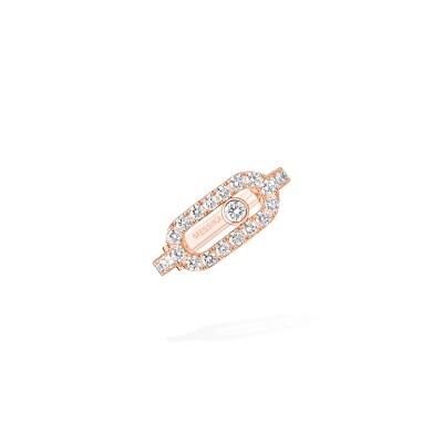 Clip d'oreille Messika Move Uno pavé en or rose et diamants