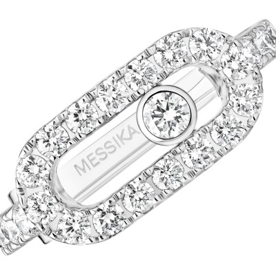 Clip d'oreille Messika Move Uno pavé en or blanc et diamants