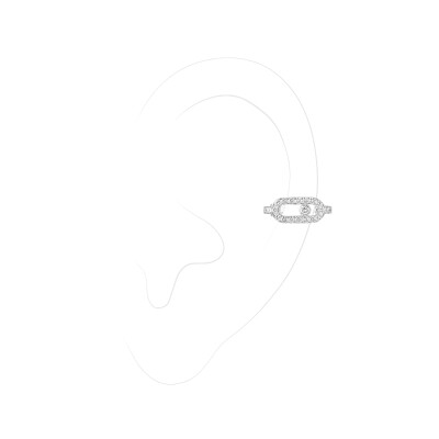 Clip d'oreille Messika Move Uno pavé en or blanc et diamants