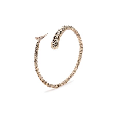 Bracelet Bangle Bibi van der Velden Waves Meandering Mermaid Tail en or rose, or blanc et diamants