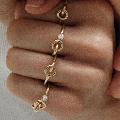 Bague Charlotte CHESNAIS Twin en or jaune
