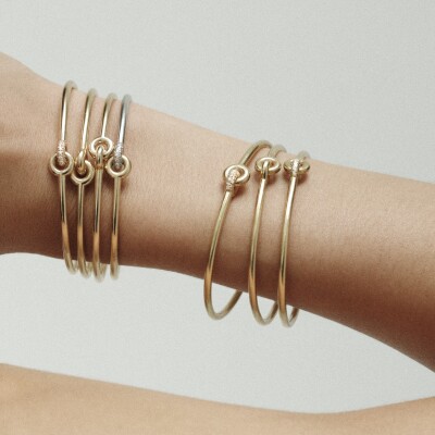 Bracelet Charlotte CHESNAIS Twin Pavé en or jaune et diamants