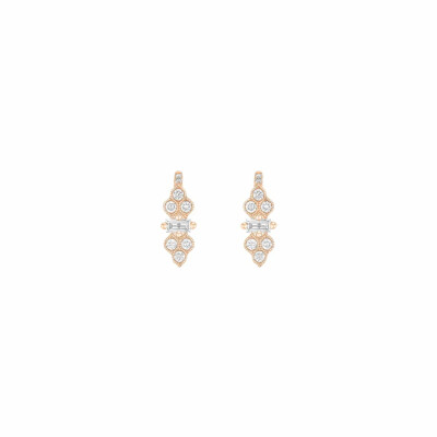 Boucles d'Oreilles Stone Paris Plein Soleil PM en or rose et diamants