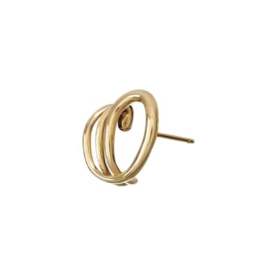 Mono boucle d'oreille Charlotte CHESNAIS Round Trip (Droite) en or jaune