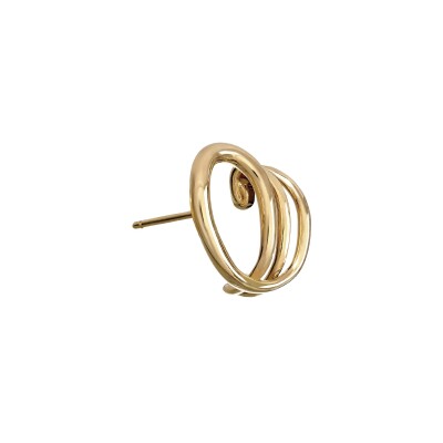 Mono boucle d'oreille Charlotte CHESNAIS Round Trip (Gauche) en or jaune