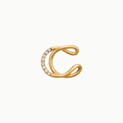 Collier Charlotte CHESNAIS Alphajoaillerie Lettre C en or jaune et diamants