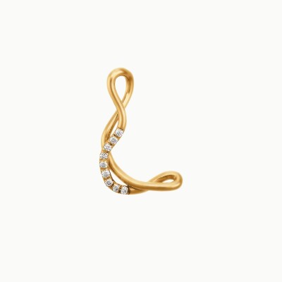 Collier Charlotte CHESNAIS Alphajoaillerie Lettre L en or jaune et diamants
