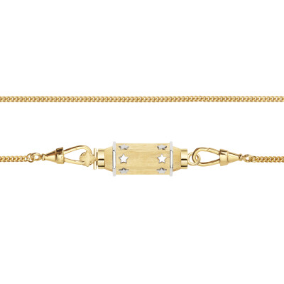 Marie Lichtenberg Baby Locket Star Necklace in yellow gold 42cm