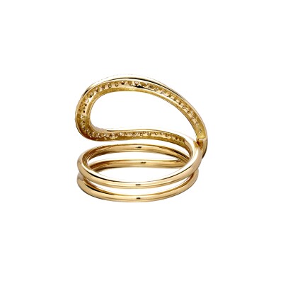 Bague Charlotte CHESNAIS Round Trip Petit Modèle pavée en or jaune et diamants