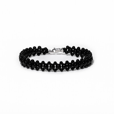 Bracelet Harricana grand modèle Full Black en acier inoxydable