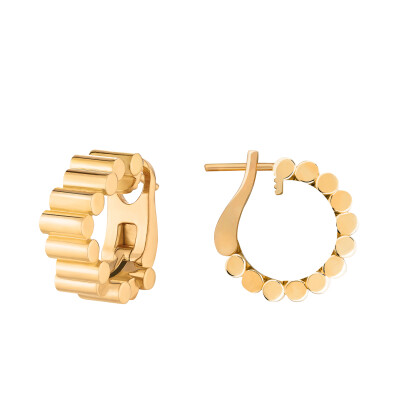 Boucles d'oreilles créoles Viltier Edge en or jaune