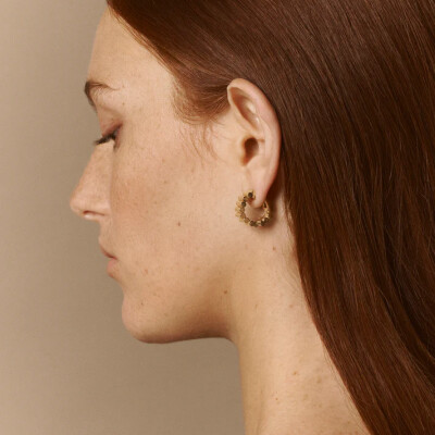 Boucles d'oreilles créoles Viltier Edge en or jaune