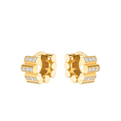 Boucles d'oreilles Viltier Edge Mini en or jaune et diamants