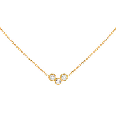 Collier Viltier Clique grand modèle en or jaune et diamants