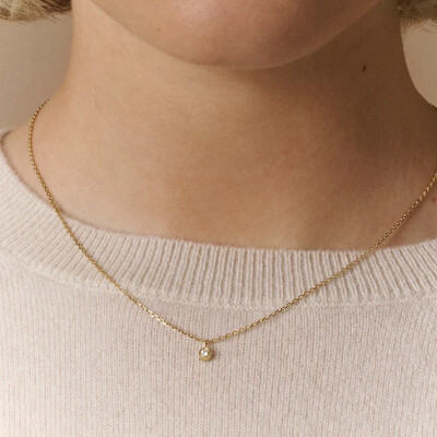 Collier Viltier Clique Solo en or jaune et diamant