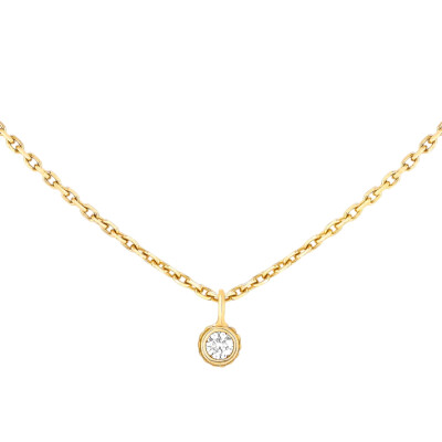 Collier Viltier Clique Solo en or jaune et diamant