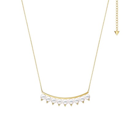 Tasaki Danger Plus Pendant in yellow gold and Akoya pearls