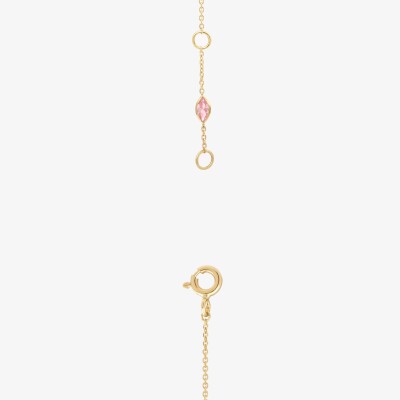 Sophie d'agon Necklace Gaia 1 Red in yellow gold, emeralds, rubies, and pink sapphires