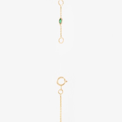 Sophie d'Agon Yellowstone 1 Vert necklace in yellow gold, emeralds, navy blue sapphires, cognac sapphires and yellow sapphire