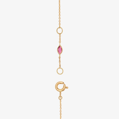 Sophie d'Agon Yellowstone 1 Bleu necklace in yellow gold, navy blue sapphires, sky blue sapphires, pink sapphires and rubies