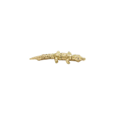 Bibi van der Velden Alligator Convertible Single Earring in yellow gold and diamonds