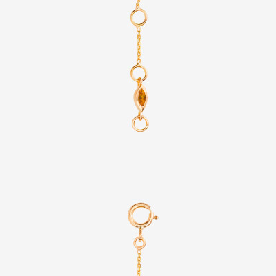 Sophie d'Agon Yellowstone 1 Cognac bracelet in yellow gold, cognac sapphires, yellow sapphires, emeralds, and navy blue sapphires.