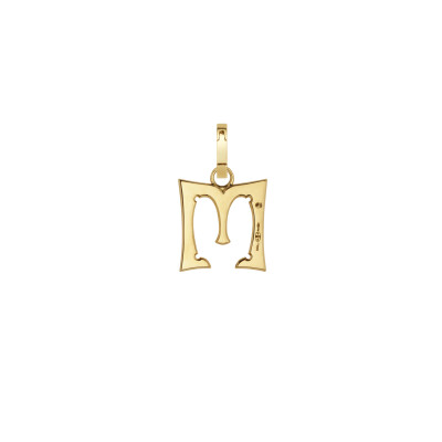 Pendentif Marie Lichtenberg Letter Pavée ( A,B,D,E,G,H,K,M,N,P,R,W,X,Z ) 17.5mm en or jaune et diamants