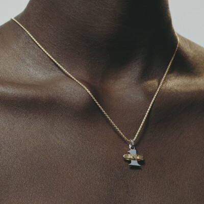 Pendentif Marie Lichtenberg One en or jaune et or blanc