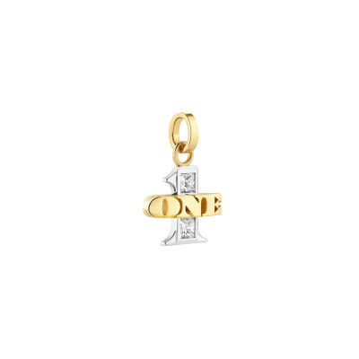 Pendentif Marie Lichtenberg One en or jaune, or blanc et diamants